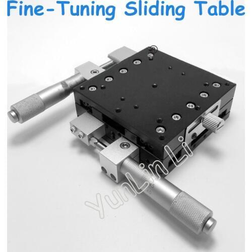 XY Axis Fine-Tuning Sliding Table Crossguide Manual Sliding Platform XY Axis Displacement Platform