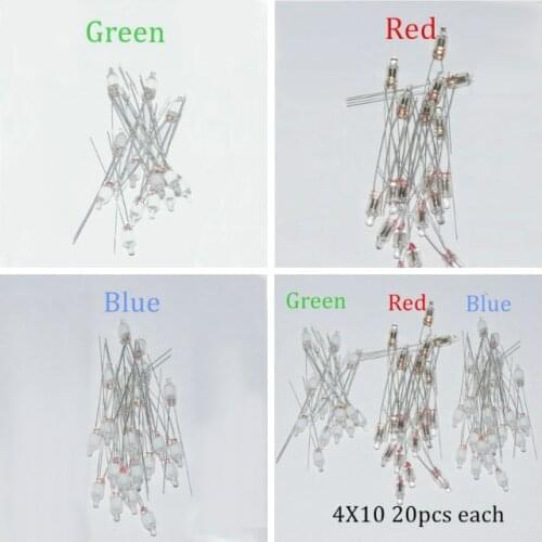 20pcs Neon Bulb Indicator Lamps 4mm Red Neon Light Sign 4*10mm Resistance Neon-Light Lampada for 220V