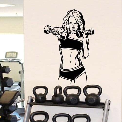New Design Gym Girl Vinyl Wallpaper Roll Furniture Decorative For Baby Kids Rooms Decor Waterproof Wall Art Decal