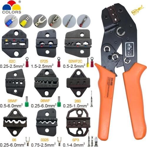 Crimping tool sn-48b 9 jaws kit crimper crimping pliers for 2.54/3.96/2.8/4.8/6.3 terminals alicate krimptang hand tool