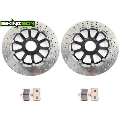 BIKINGBOY Front Brake Disks Discs Rotors Pads CBR 900 RR 94 95 96 97 VTR 1000 F Fire Storm 97 98 99 00 01 02 03 04 05 06 Set