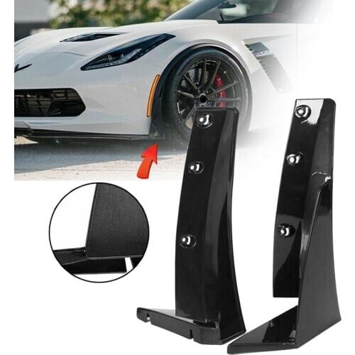 Front Splitter Extension Winglets ABS Kit for 14-Up Corvette C7 Z06 Z07 Stage 3