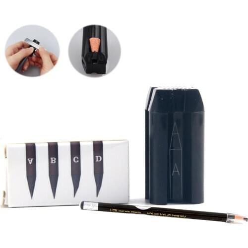 PVC 4 in1Eyebrow Pencil Sharpening Tools With Eyebrow Pencil For Eyebrow Pencil Sharpen Tip Thin Tattoo Tools