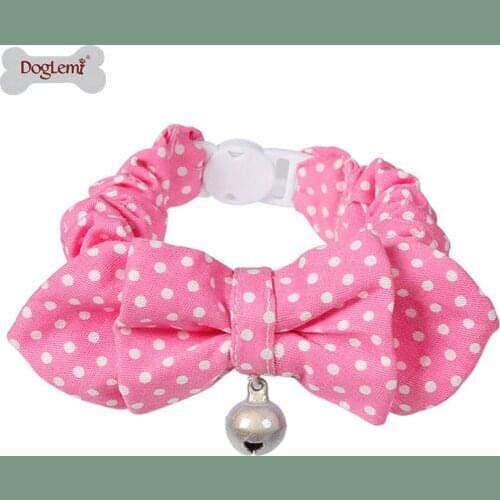 Clearance sale - DogLemi cat collar bow tie with reflective bell necklace cats products for pets breakaway cat collars 5 colors