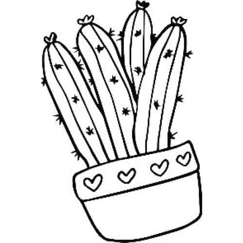 Cute Cactus Vinyl Pattren Car Decal Stickers Rear windshield Art Bumper Decals L374