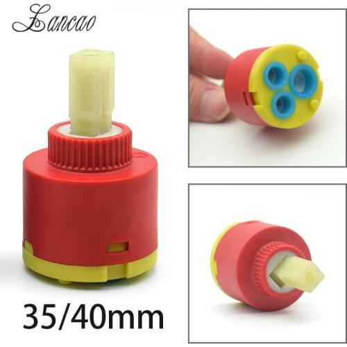 35mm/40mm Watersaving Replacement Ceramic Spool Water Mixer Tap Faucet Cartridge Kitchen Bathroom Faucet Replace Part