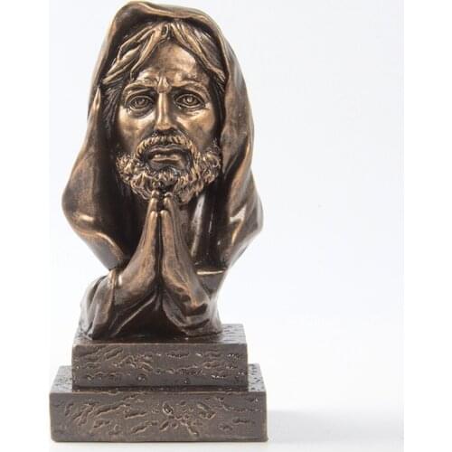 Imitation bronze jesus statue Resin Jesus Christ cross church decoration High-quality home decoration ornaments