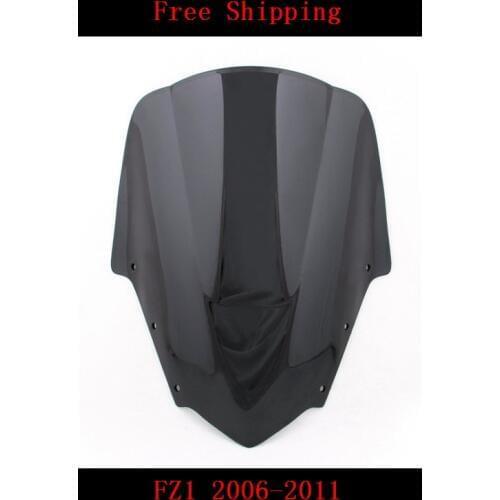 For Yamaha FZ1 2006-2011 motorcycle Double bubble windshield windscreen black
