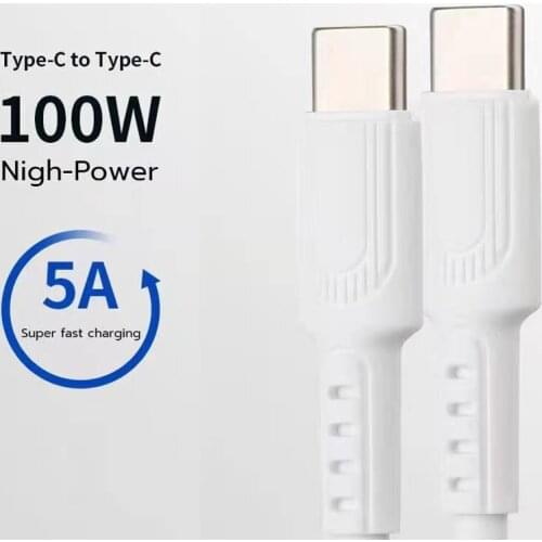 Esougle High-speed 5A USB Type C to Type C Cable fast charging PD 100W usb c to usb c Cables for mobile phones
