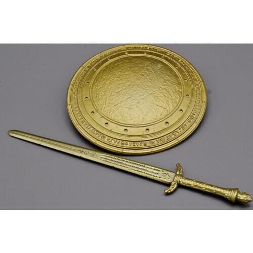 1/6 Scale Ancient Female Warrior Yellow Shield with Long Sword Models for 12''Figures Bodies Accessories DIY