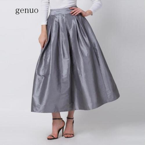 4xl 5xl Blue 118cm Length Long Maxi Women Summer Skirts Faldas High Waist Pleated Womans Jupe Female Clothes Floor Length Skirt