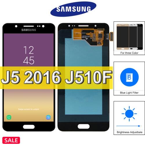 Super Amoled J510 LCD For Samsung Galaxy J5 2016 Display J510 J510F J510FN J510M Touch Screen Digitizer Assembly Replacement