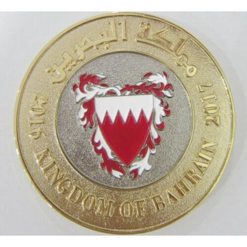 Gold Custom Promotion Gift Metal Enamel Challenge Souvenir Coin with Velvet Box