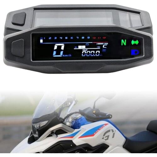 1pcs Mini Universal RPM Motorcycle Meter Speedometer Digital Odometer Electric Injection Carburetor Instrument