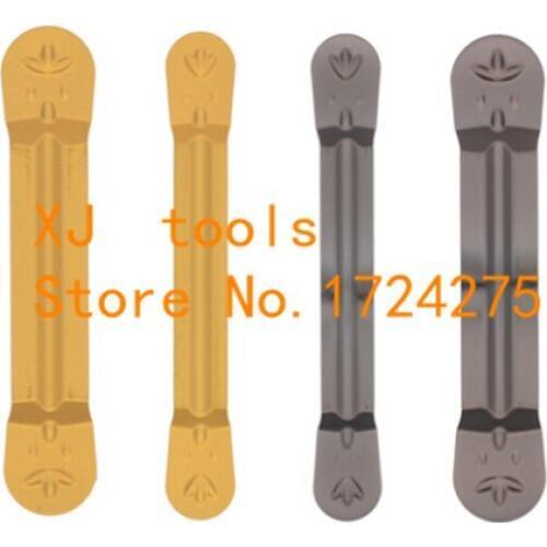 10PCS MRMN200/MRMN300/MRMN400/MRMN500 Double Circular Arc Yellow Carbide inserts cnc grooving cutting insert for Grooving Holder