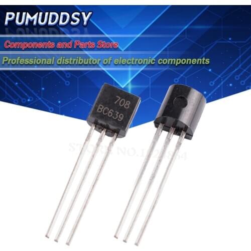 100PCS BC639 BC640 BC546B BC547B BC548B BC556B BC557B BC558B BC559B in-line triode transistor TO-92 0.1A IC