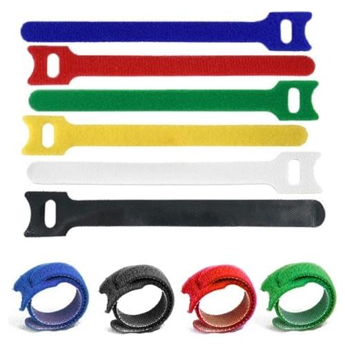 100PCS/Set Candy Color Data Cable Tie Nylon Hook Loop Cable Wiring Harness Cable Fastener Marker Straps Power Wire Management