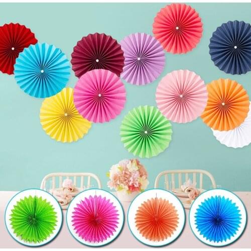 15-35CM Tissue Paper Fans Pinwheels Hanging DIY Paper Crafts Supplies For Baby Showers Birthday Party Wedding Christmas Decor