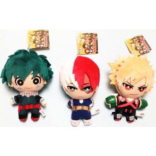 15CM My Hero Academia Midoriya Izuku bakugou katsuki Todoroki Shoto Plush Toy Stuffed Doll Figure Soft pillow Christmas gift