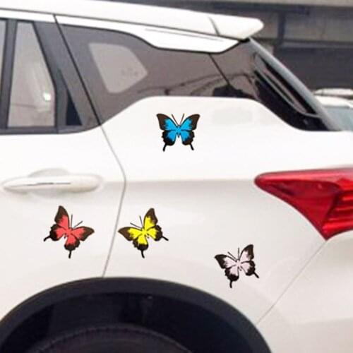 2 Pcs Car Sticker 3D Butterfly Auto Body Decal Lovely Bumper FunnyTruck Car-Styling Side Mirror Pattern Vinyl Scratch Cover