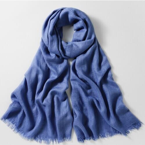 2020 Newest Women Plain Color Solid Color Cotton Frayed Scarf 48Colors 10pcs/lot
