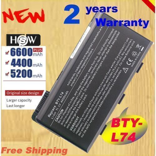 HSW laptop battery For MSI BTY-L74 BTY-L75 MS-1682 91NMS17LD4SU1 91NMS17LF6SU1 957-173XXP-101 957-173XXP-102 CX600 fast shipping