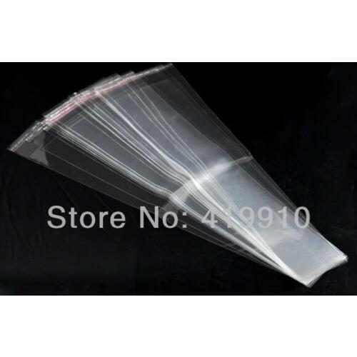 Free shipping-500Pcs Clear Self Adhesive Seal Plastic Bags 52x7.5cm (Usable Space 7.5x48cm) M0853