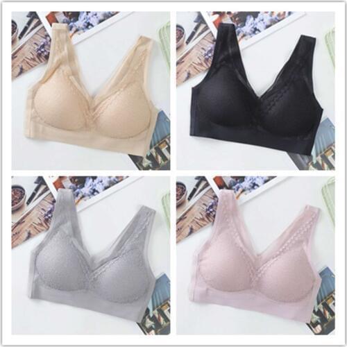 The new latex lace bra without a steel ring is a comfortable breathable sleep bra