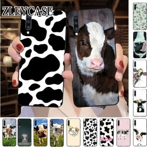 Animal cattle cow Soft Phone Cell Case For Samsung Galaxy A50 A10 A20 A20E A20S A30S A40 A51 A70 A30 A6 A7 A8 COVER Mobile Cases
