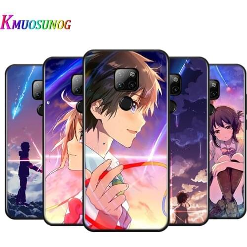 Anime Your Name For Huawei Y9A Y8P 2020 Y8S Y7A Y9 Y7P Y5P Y9 Y7 Y6 Y5 Prime Pro 2019 2018 2017 Black Phone Case
