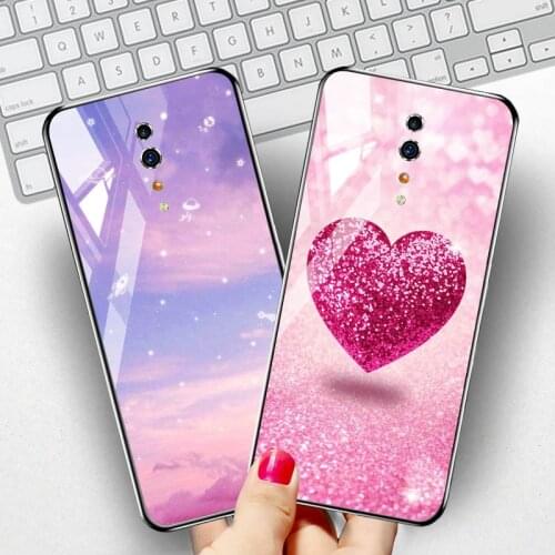 Tempered Glass Case For Oppo Reno Z 2Z Cases Silicone Covers For Oppo Realme 5 Pro Q XT X F9 F11 Pro A9 2020 A11X Bumper Funda