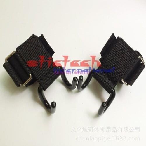 By dhl or ems 20pair Dumbbell Steel Weight Lifting Power Clasps Grip Support Straps Anti-skid Secure Grip with Coated Steel Hook