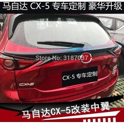 For Mazda CX-5 CX5 2014 2015 2016 2017 2018 ABS Plastic Rear Roof Spoiler Wing Trunk Lip Boot Cover Car Styling
