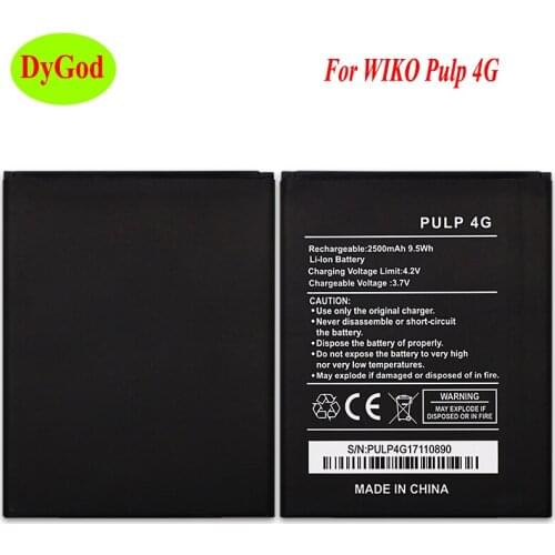 DyGod 2500mAh For WIKO Pulp 4G Battery High Quality Replacement For WIKO Pulp 4G Batteries Bateria Smart Phone