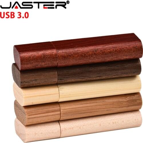 JASTER free custom logo wooden usb flash drive with box pen drive 64gb 32gb 16gb 4gb U disk memory card pendrive personal gift