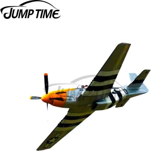 JumpTime 13 x 6.6cm For Mustangs Aircraft Waterproof Surfboard Car Stickers Military Windshield VAN Personality Trunk Decal
