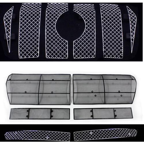 Stainless Steel Grille Cover For Toyota Land Cruiser Prado 2018 Inner outer Lower Anti-insect Grill