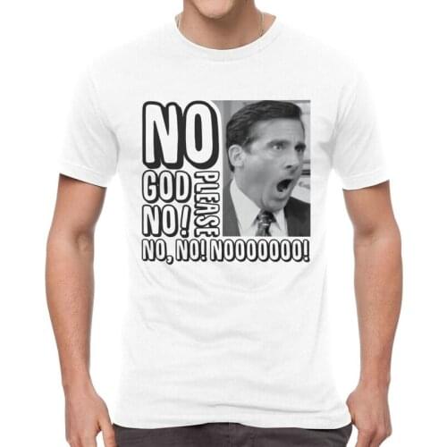 Michael Scott TV Show Tshirts Men Streetwear Tee Tops Cotton T Shirt Short Sleeve The Office Dwight Schrute T-shirt Gift Clothes