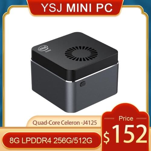 M1T Palmsize Mini PC N4100 /J4125 Win10 Linux Celeron 8G RAM 128G/256G/512G ROM USB3.0 BT4.2 Dual WIFI 2.4G+5.8G Mini Computer