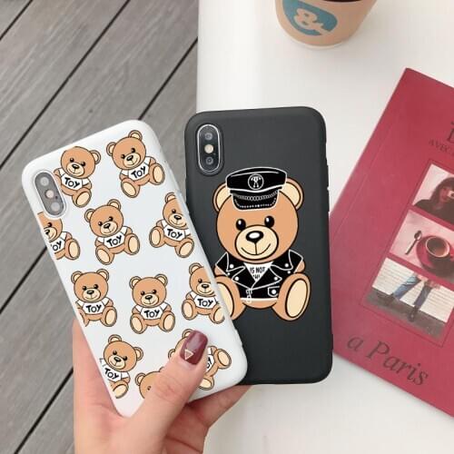 Pop Italy Bear Phone Case For Xiaomi Mi Redmi Note 9 9S 10 8T 8 7 5 6 K20 K30 Pro SE Pocophone F1 Soft Silicone Cover Fundas Bag