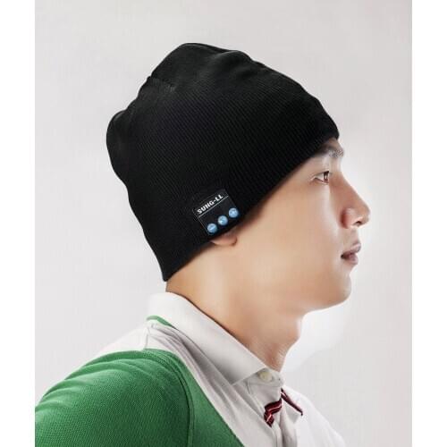 Bluetooth Music Soft Beanie Hat with Stereo Headphone Headset Speaker Wireless