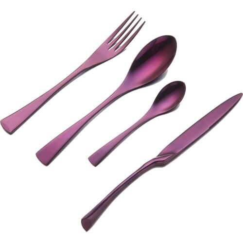 Kitchen Set Dinnerware Steel Cutlery Set Spoon Fork Knife Set Tableware Stainless Steel Cutlery Mirror Eco Friendly Tableware