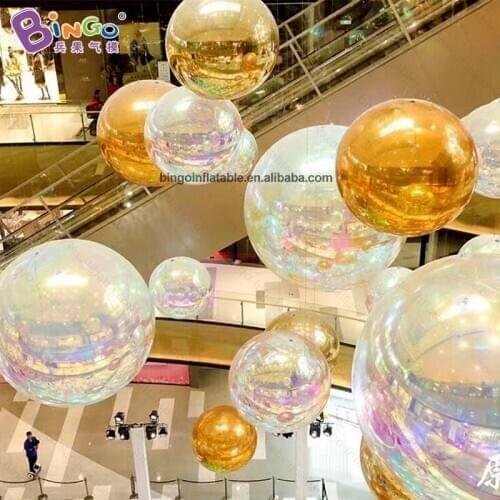 GOOD QUALITY PVC 0.8mh inflatable mirror colorful ball customized advert LOGO printed globe mirror sealed bubble