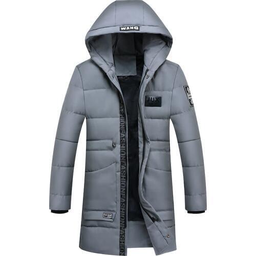 2019 Winter New Style Fashion Mid-length Cotton-padded Clothes Mens Cotton-padded Jacket Youth Cotton-padded Clothes
