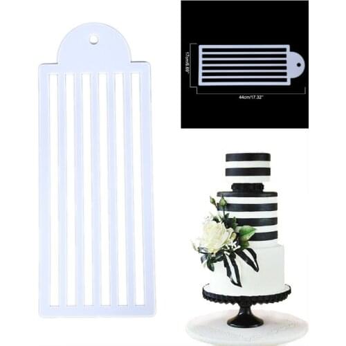 Plastic Template Mold Painting Stencil Decorating SLace tripe Stencil Wedding Cake Design Bottle Fondant Bakeware Tools