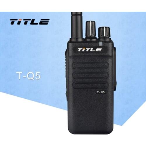 Two Way Radio TITLE T-Q5 Walkie Talkie UHF 400-470MHz 8W Power 16CH 5000mAh Dual PTT FM Transceiver