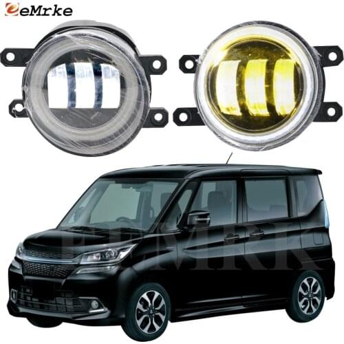 2-Pcs Anti Fog Lights for Suzuki Solio Bandit Hybrid DAA-MA36S 2015 ‘16 ‘17 2018 LED Angel Eye DRL Daylight Car Accessories