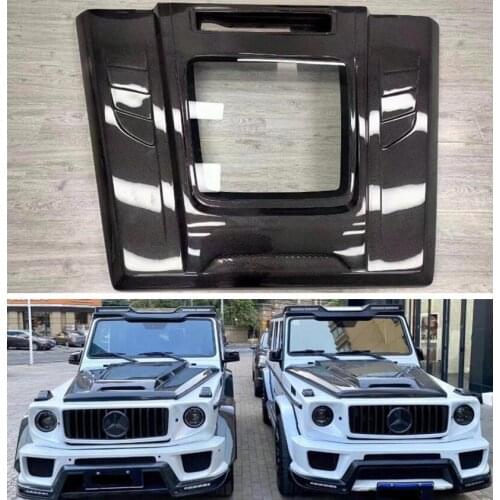 Transparent Glass Carbon Fiber Front Bumper Engine Hood Bonnet Vent Cover For Mercedes-Benz W463 G Class G500 G55 G65 G63