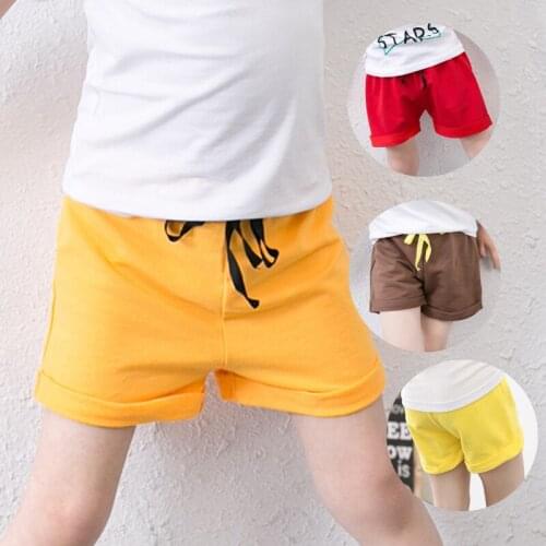 Summer 2-6Y Children Shorts Cotton Shorts For Boys Girls Candy Color Shorts Toddler Panties Kids Beach Short Sports Pants baby