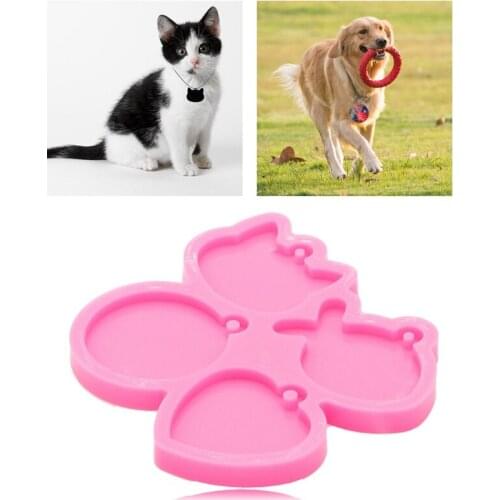 Silicone Mold Love Pet Tag Keychain Epoxy Resin Mold DIY Keychain Pendant Jewelry for Valentine Love Gift Craft
